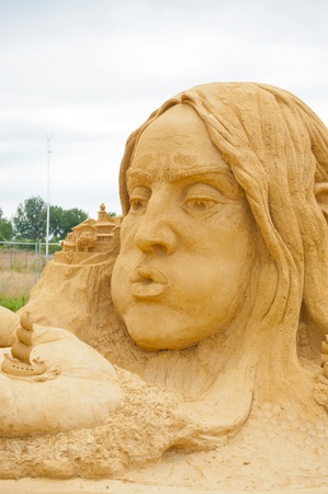 BURGAS, BULGARIA - JULY 2011:Gulliver on the Sand Sculptures festival in Burgas.The participants are from eight countries: Russia, Ukraine, Latvia, Poland, Bulgaria, Czech Republic, Australia.のeditorial素材