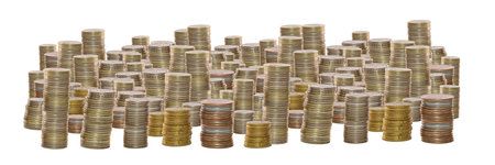 Coins are stacks and a graph of changes in exchange rates