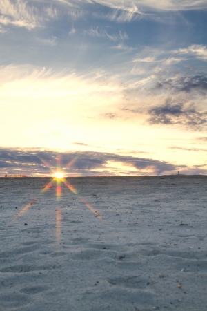 sunset in the desertの写真素材