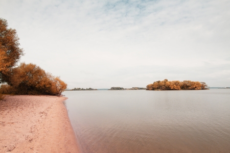 Islands in the autumnの写真素材