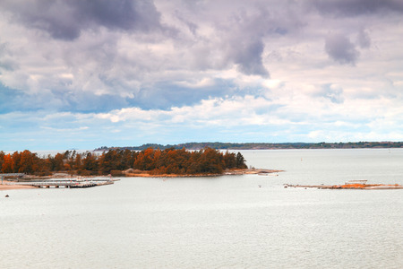 Island Helsinki in autumnの写真素材