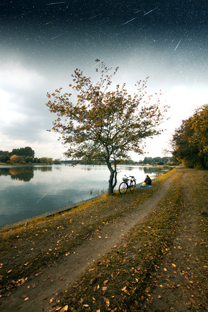 night fishing. の写真素材
