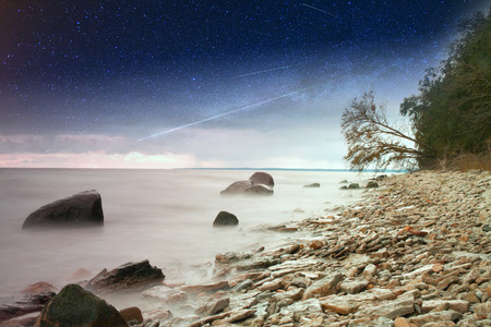 rocks into the sea. の写真素材