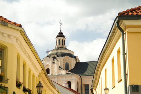 Vilnius city. Beautiful European cityの写真素材