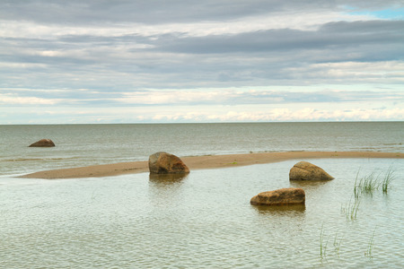 rocks into the sea. scenic spots in Europeの写真素材