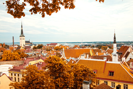 Beautiful city  of Tallinnの写真素材