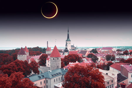 solar eclipse in Tallinn. 