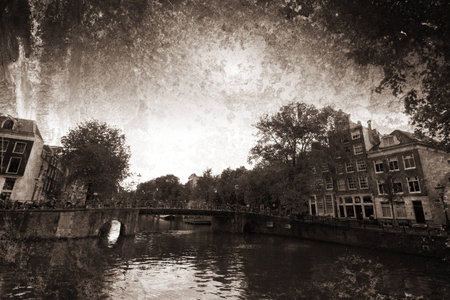 Amsterdam. beautiful places in Europeの写真素材