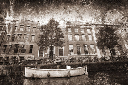 Amsterdam. beautiful places in Europeの写真素材