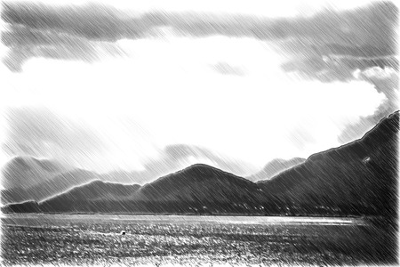 scenic landscapes of the northern Norwegian fjords.の写真素材