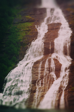 Geiranger fjord, Norway - waterfalls Seven Sisters.の写真素材