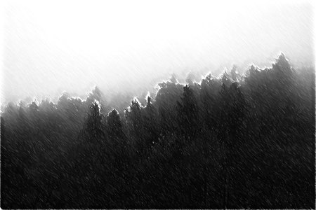 autumn in the park. gold-covered trees. illustrationの写真素材