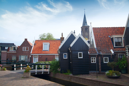 old fishing village of Marken in the Netherlands. Close to Amsterdam. Authentic lifeのeditorial素材