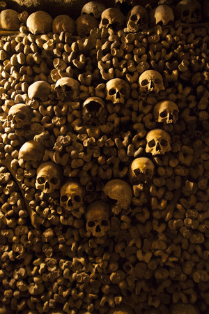 Catacombs of Paris. buried underground for more than 6 million people.のeditorial素材
