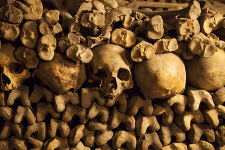 Catacombs of Paris. buried underground for more than 6 million people.のeditorial素材