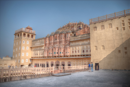 Hawa Mahal  is a harem in the palace complex of the Jaipur Maharaja, built of pink sandstone in the form of the crown of Krishnaのeditorial素材