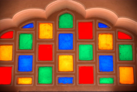 Hawa Mahal  is a harem in the palace complex of the Jaipur Maharaja, built of pink sandstone in the form of the crown of Krishnaのeditorial素材