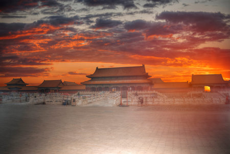 Forbidden City is the largest palace complex in the world. Located in the heart of Beijing, near the main square of Tiananmenのeditorial素材