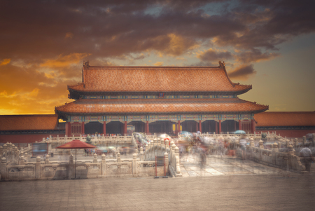 Forbidden City is the largest palace complex in the world. Located in the heart of Beijing, near the main square of Tiananmenのeditorial素材