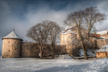 fortress of Akershus - a castle in Oslo, the capital of Norway.のeditorial素材