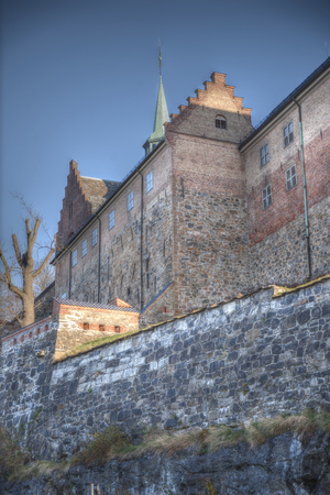 fortress of Akershus - a castle in Oslo, the capital of Norway.のeditorial素材