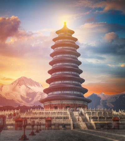 Temple of Heaven - temple and monastery complex in central Beijingのeditorial素材