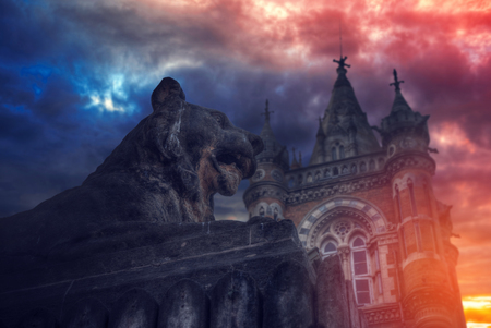 Chhatrapati Shivaji, the former Victoria Terminus - a historical railway station in the Indian city of Mumbai, one of the busiest in India.のeditorial素材