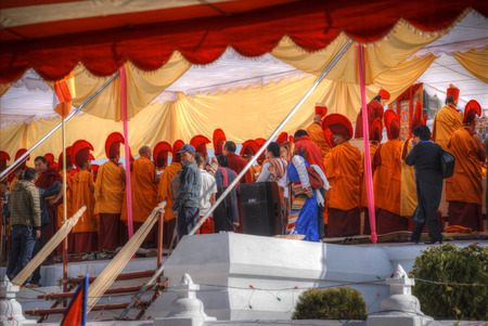 NEPAL, KATHMANDU - DEC 23, Boudhanath stupa -23th of December 2016. Opening of Bodnath stupa in Kathmandu (Nepal)のeditorial素材