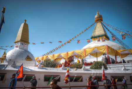 NEPAL, KATHMANDU - DEC 23, Boudhanath stupa -23th of December 2016. Opening of Bodnath stupa in Kathmandu (Nepal)のeditorial素材
