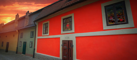 beautiful old streets of Prague. Czech Republic