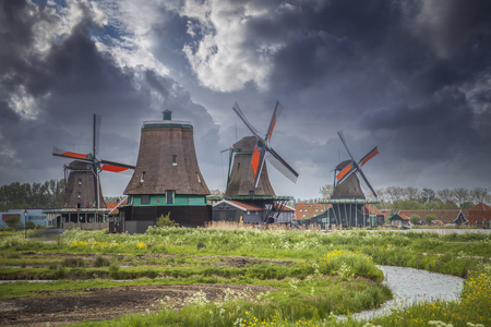 the village of Zaanse Chance near Amsterdam. Netherlandsの写真素材