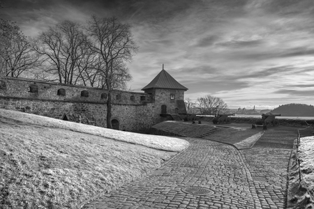 fortress of Akershus - a castle in Oslo, the capital of Norway.のeditorial素材