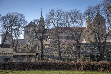 fortress of Akershus - a castle in Oslo, the capital of Norway.のeditorial素材