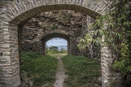 Tolsburg. Tooles castle on the coast of the Baltic Sea. Estonia.のeditorial素材