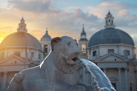 Piazza del Popolo square in Rome. Italyの写真素材