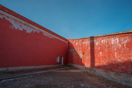 Peter and Paul Fortress in St. Petersburg, located on the Hare Islandの写真素材