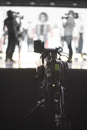 studio camera at the concert. television shootingの写真素材