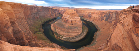 Famous Horseshoe Bend of the Colorado River in northern Arizonaの写真素材