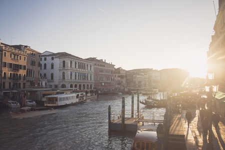 Water channels in the city of Venice. Italyの写真素材