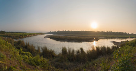 Chitwan National Park.  is mainly covered by jungle.