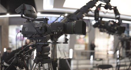 preparation for shooting a concert on televisionの写真素材