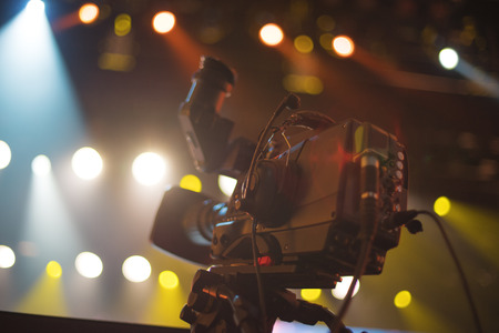 studio camera at the concert. television shootingの写真素材