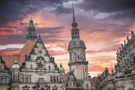 Dresden in Germany. architecture of the reconstructed old city.の写真素材