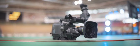tv camera at sporting eventsの写真素材