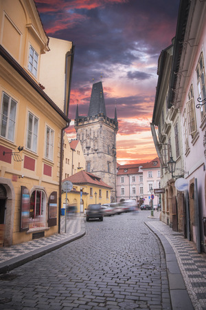 beautiful old streets of Prague. Czech Republicの写真素材