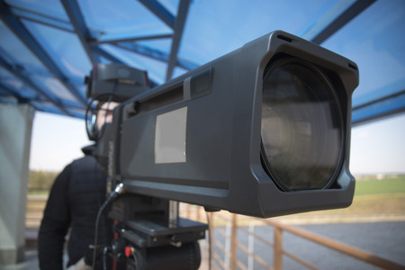 tv camera at sporting eventsの写真素材