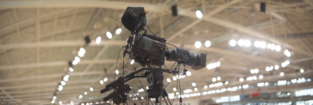 tv camera at sporting eventsの写真素材
