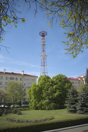 TV tower in the city of Minsk. Belarusの写真素材