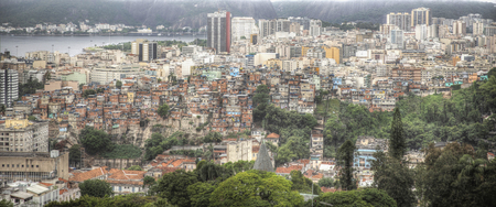 Rio de Janeiro downtown and favela.  Brazilの写真素材
