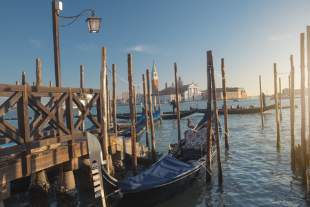 Water channels in the city of Venice. Italyの写真素材